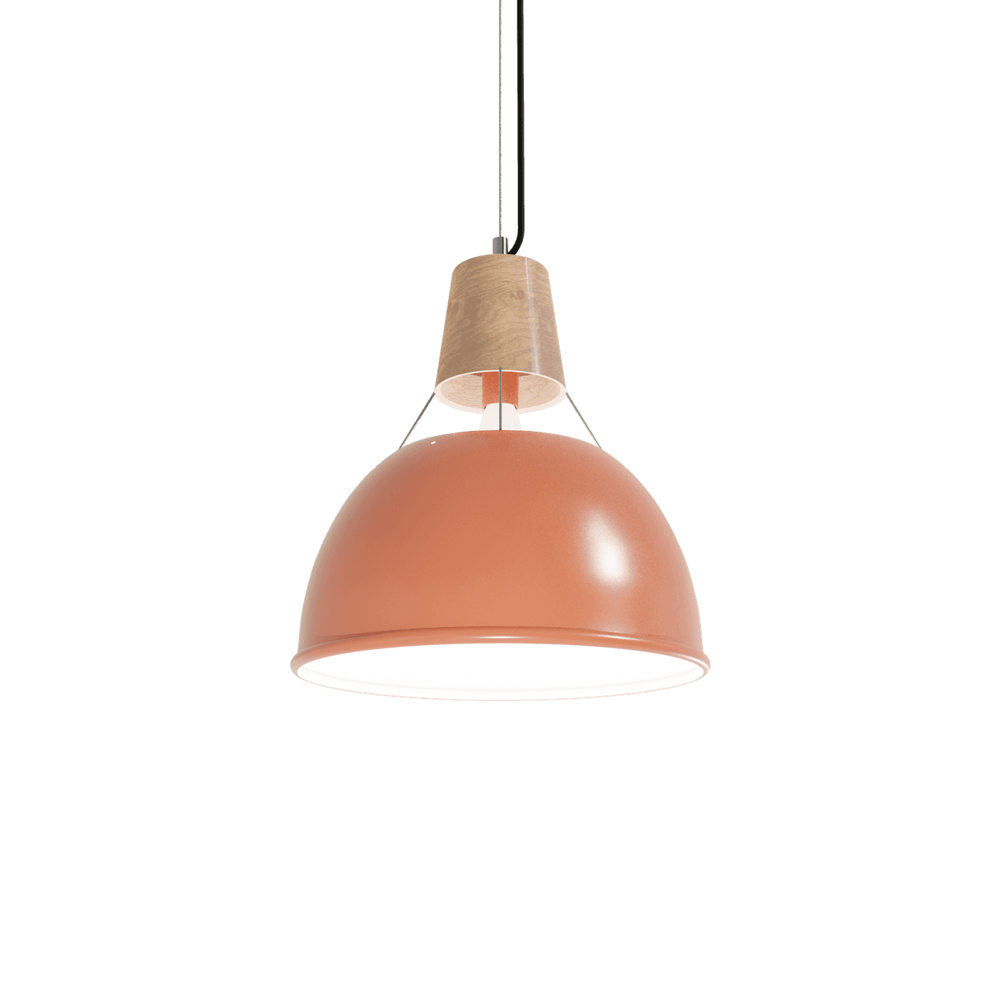 Uplight Reflector with Wood Topper