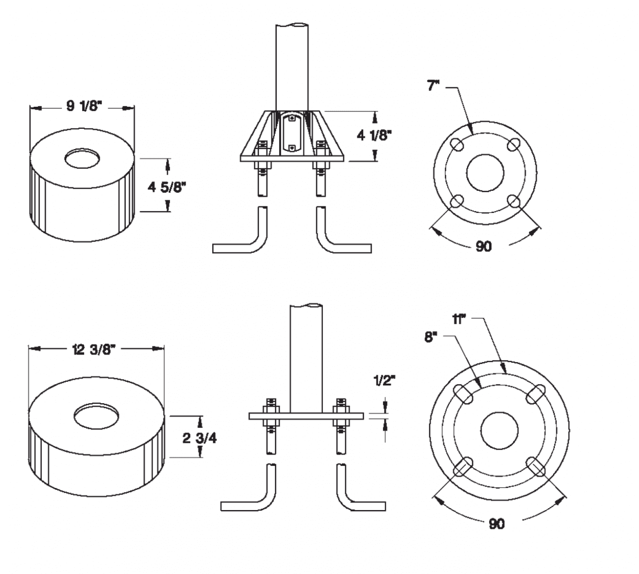 Aluminum & Steel Round Pole - View 2