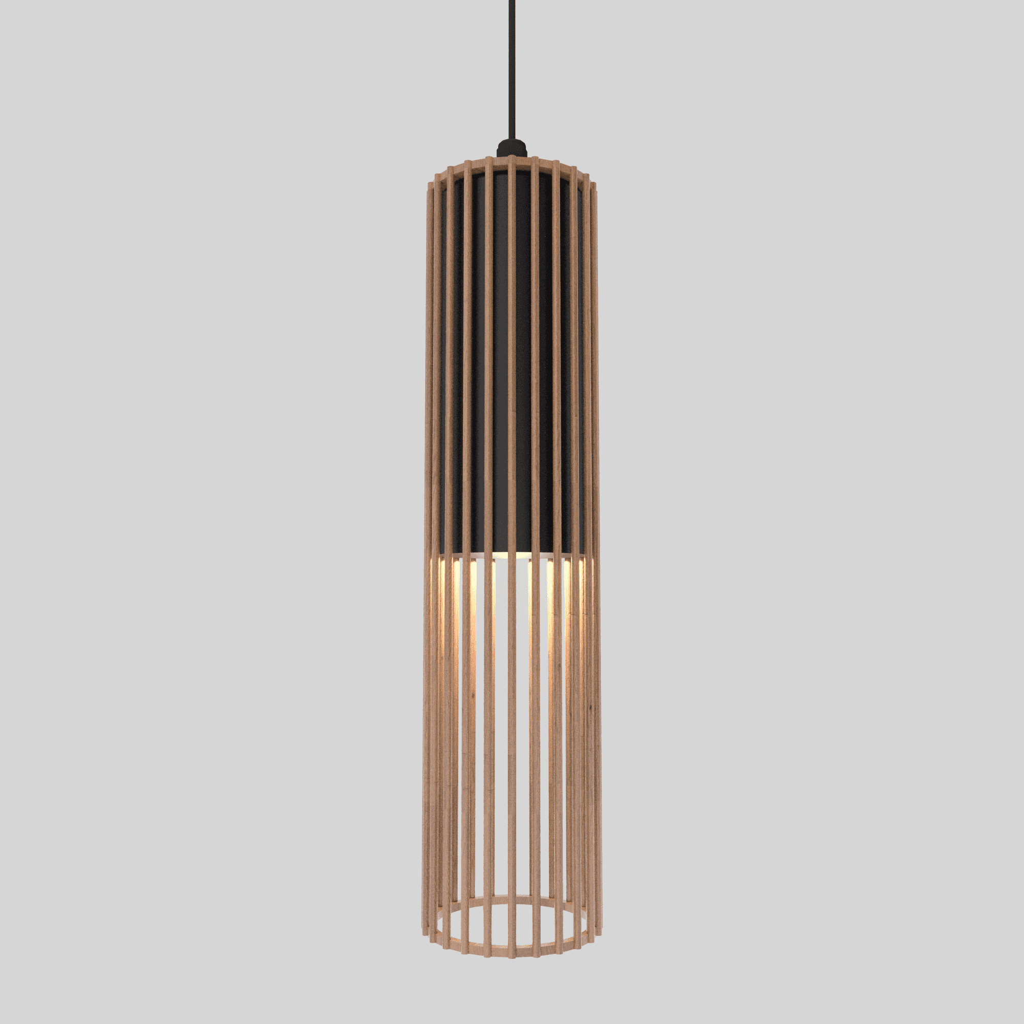 Cyrus Wooden Cylinder Pendant