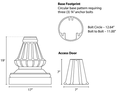 HPQ8 - 4in OD, Decorative Pole - View 2