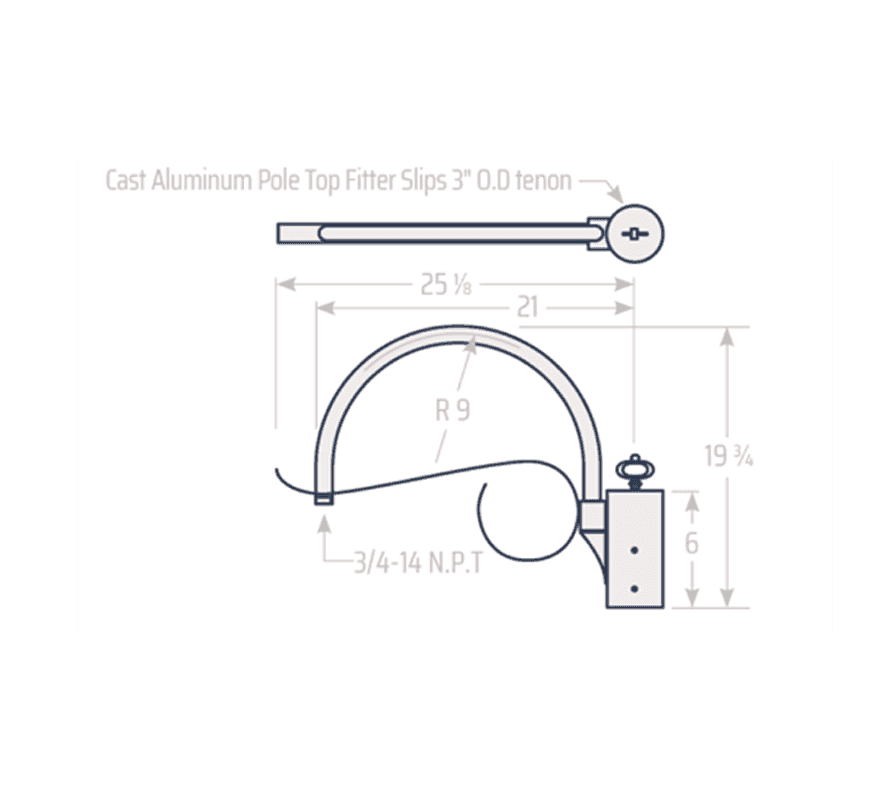 Pole Top Bracket - View 4
