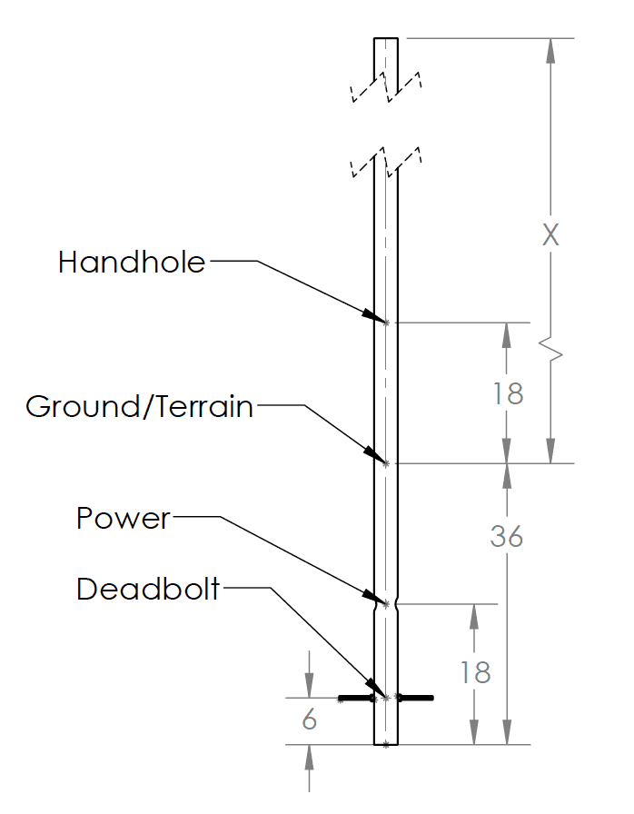 ADBP - Aluminum Direct Burial Pole - View 1
