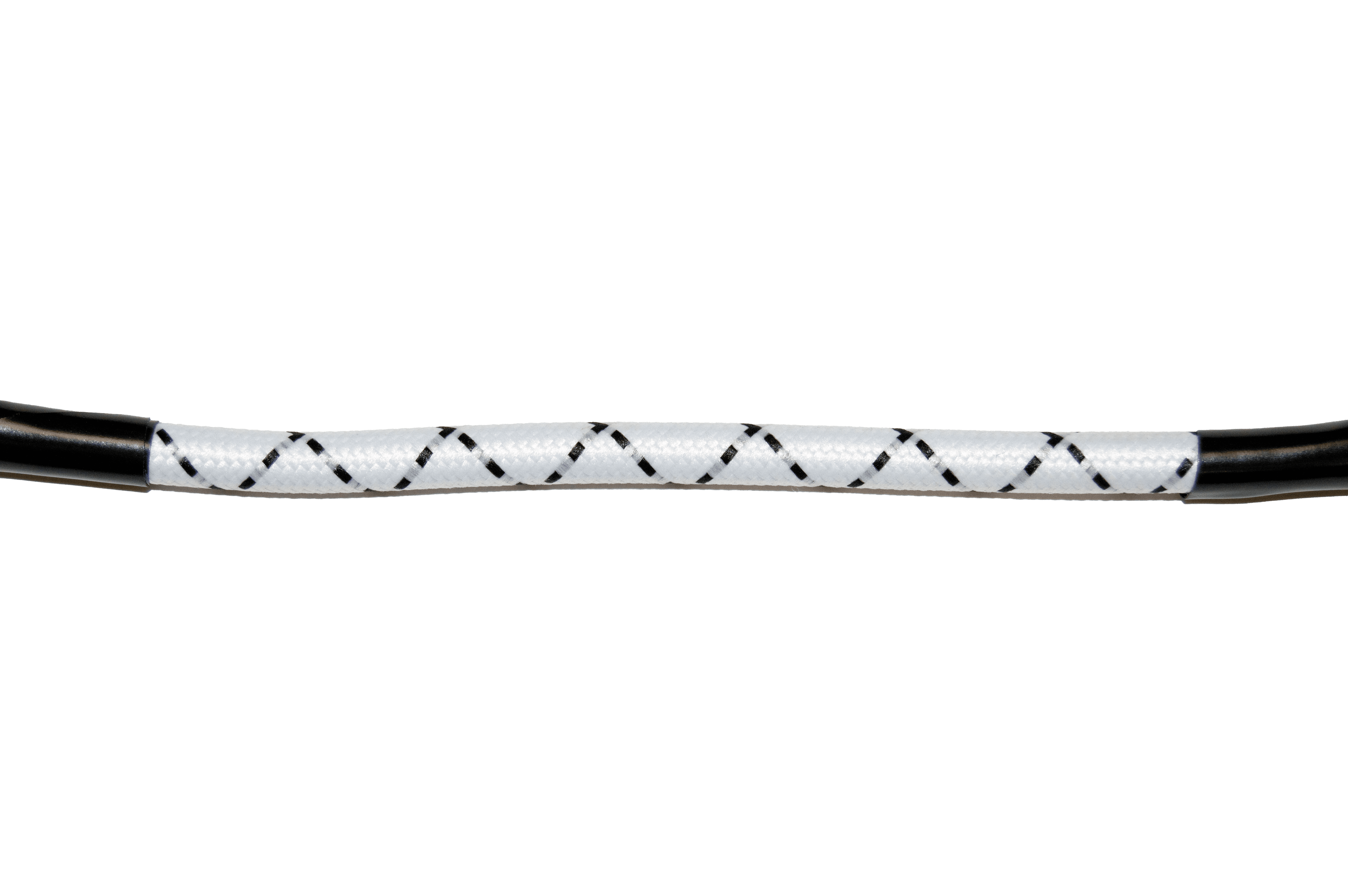 Cloth Cord White/Black Cross