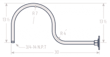 30" Style C Gooseneck