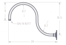 24" Style D Gooseneck