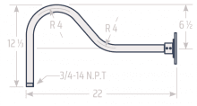 22" Style H Gooseneck