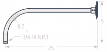 25" Style J Gooseneck