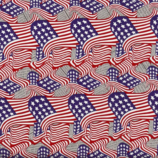 American Flag-Newsprint
