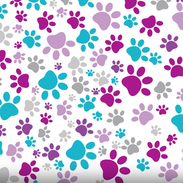 Paw Prints-Purple